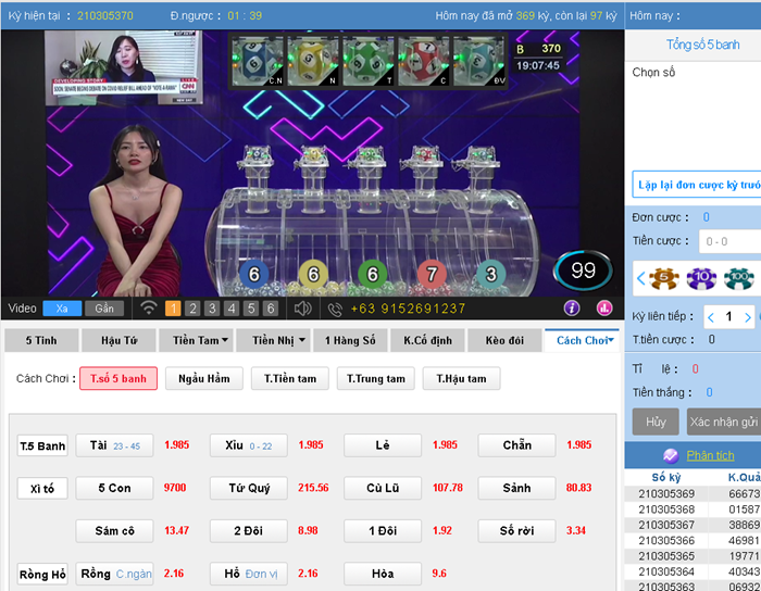 Xem và cá cược trực tuyến qua livestream